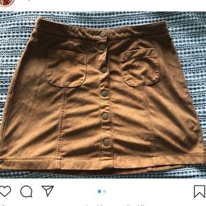 Suede skirt